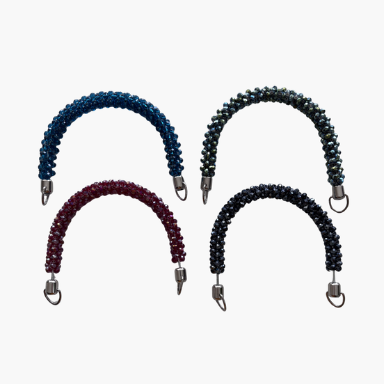 Kristal Taşlı Boncuklu Çanta Sapı