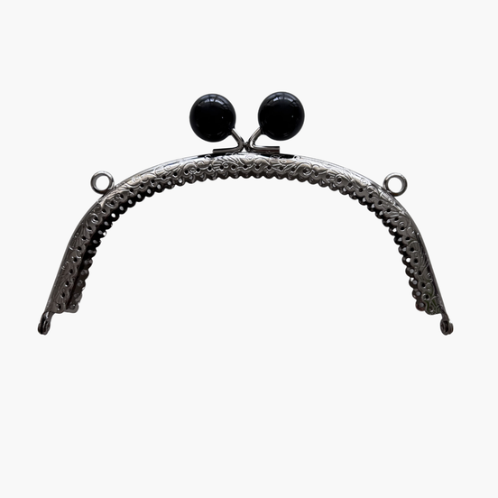 Oval Siyah İnci Boncuklu Burs