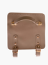 Faux Leather Bag Flap with Handle and Buckle