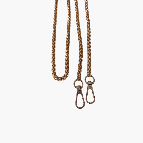 Twisted Rope Model Nickel Bag Chain - With Snap Hooks