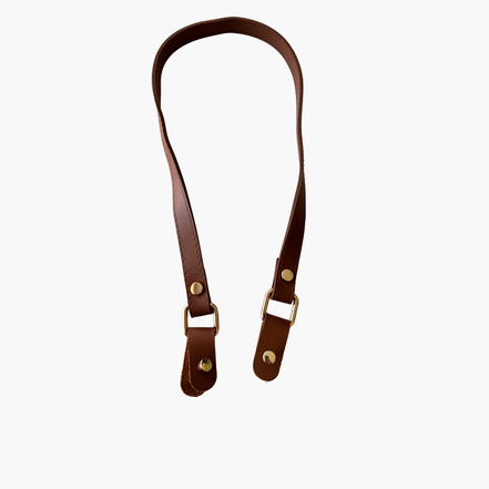 Leather Bag Strap with Screw Hooks 70 cm