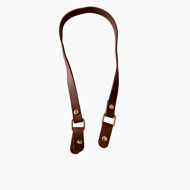Leather Bag Strap with Screw Hooks 70 cm