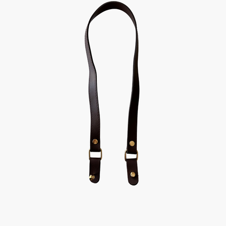 Leather Bag Strap with Screw Hooks 70 cm