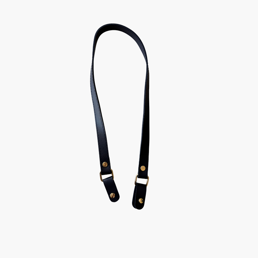 Leather Bag Strap with Screw Hooks 70 cm