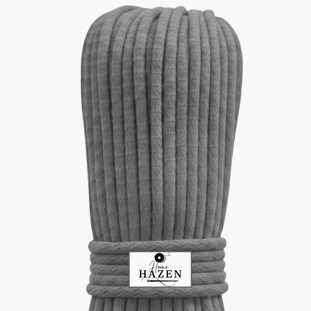 Gri Renk 4-5 mm Pamuklu Kordon İp