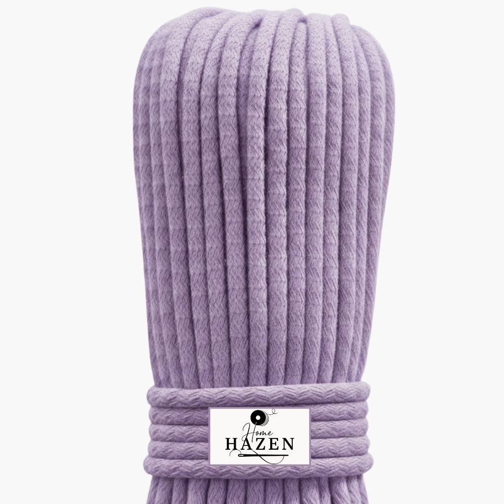 Lila Renk 4-5 mm Pamuklu Kordon İp