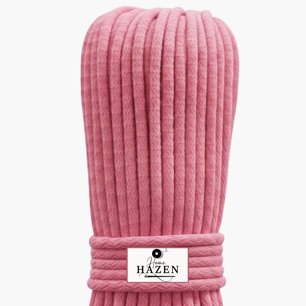 Pembe Renk 4-5 mm Pamuklu Kordon İp