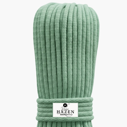 Mint Yeşili Renk 4-5 mm Pamuklu Kordon İp