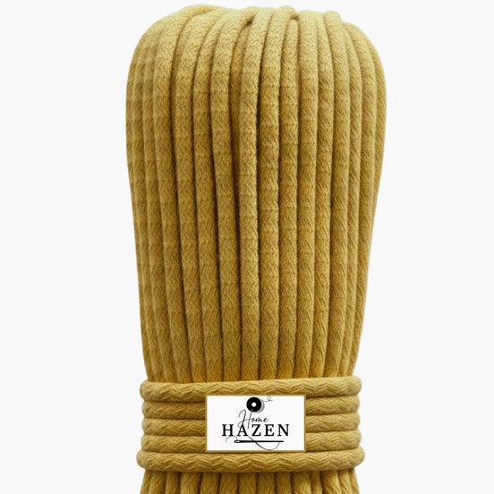 Hardal Sarı Renk 4-5 mm Pamuklu Kordon İp