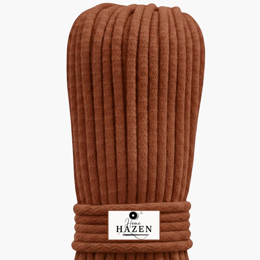 Taba Renk 4-5 mm Pamuklu Kordon İp