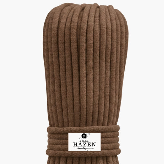 Kahverengi Renk 4-5 mm Pamuklu Kordon İp
