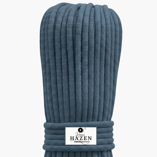 Indigo Renk 4-5 mm Pamuklu Kordon İp