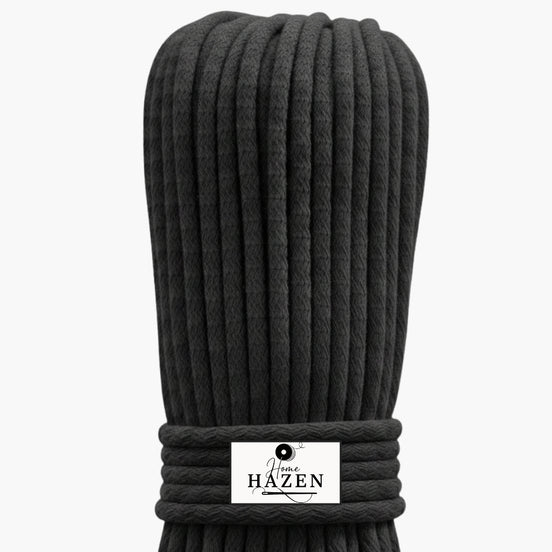 Siyah Renk 4-5 mm Pamuklu Kordon İp