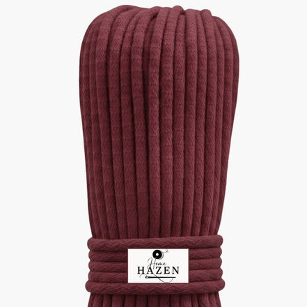 Bordo Renk 4-5 mm Pamuklu Kordon İp