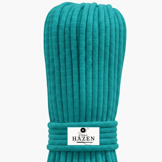 Turkuaz Renk 4-5 mm Pamuklu Kordon İp