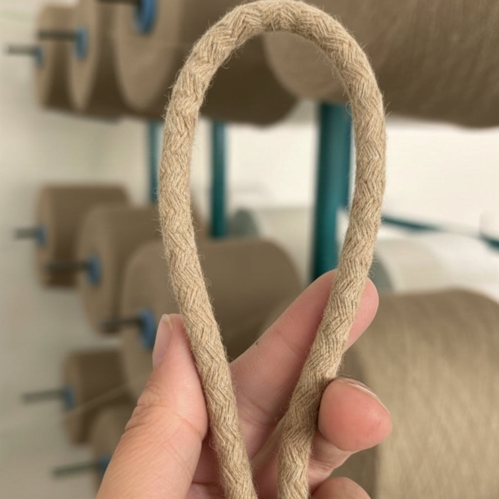 Jüt Renk 6-7 mm Pamuklu Kordon İp