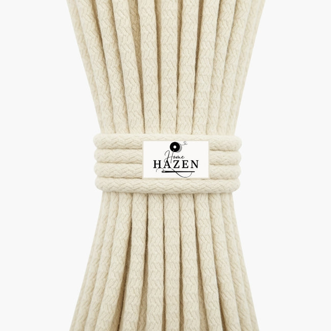 Ekru Renk 6-7 mm Pamuklu Kordon İp