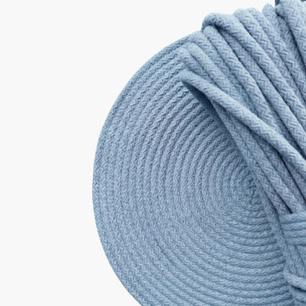 Bebe Mavi Renk 6-7 mm Pamuklu Kordon İp