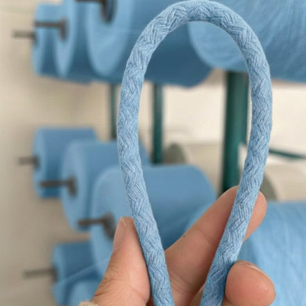 Bebe Mavi Renk 6-7 mm Pamuklu Kordon İp