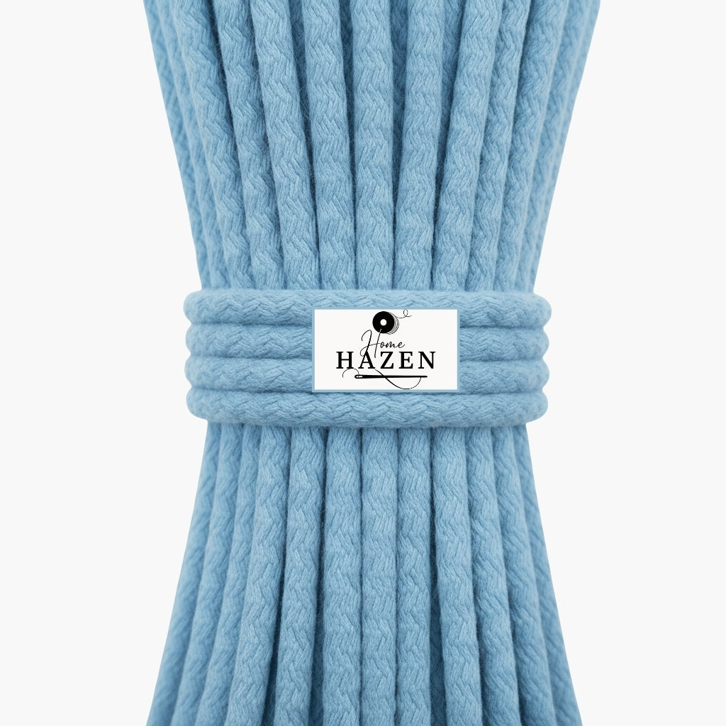 Bebe Mavi Renk 6-7 mm Pamuklu Kordon İp