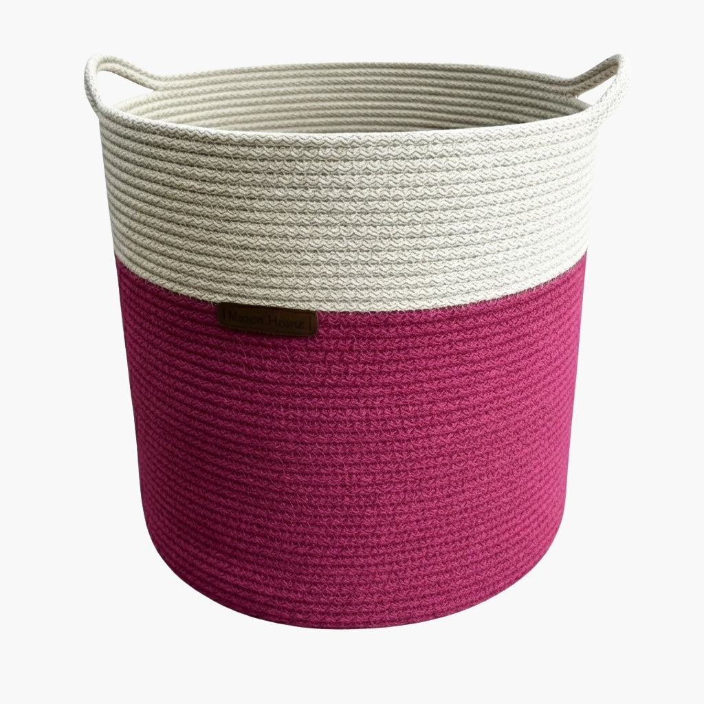 Fuşya Renk 6-7 mm Pamuklu Kordon İp