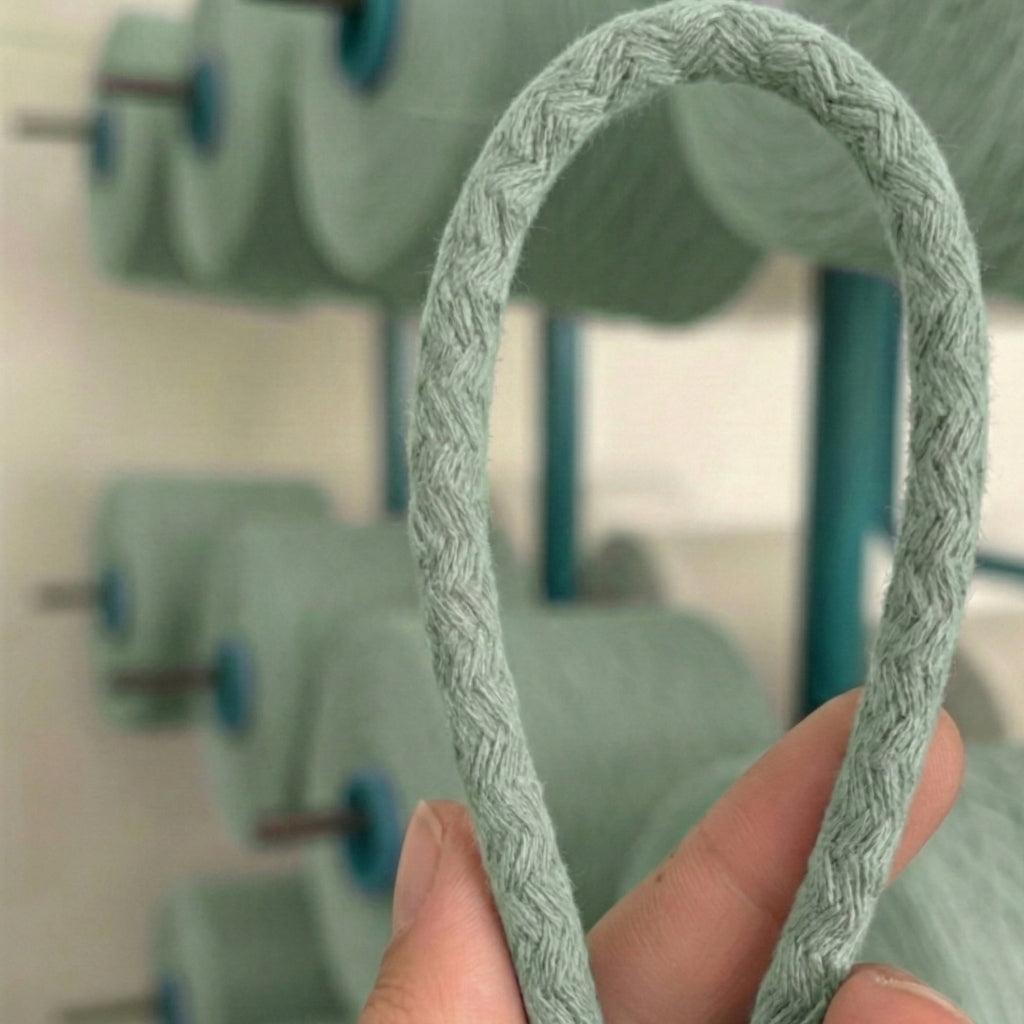 Çağla Yeşili Renk 6-7 mm Pamuklu Kordon İp