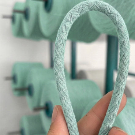 Mint Yeşili Renk 6-7 mm Pamuklu Kordon İp