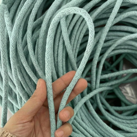 Mint Yeşili Renk 6-7 mm Pamuklu Kordon İp