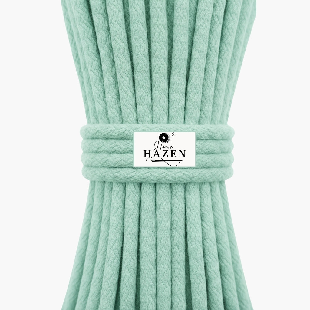 Mint Yeşili Renk 6-7 mm Pamuklu Kordon İp