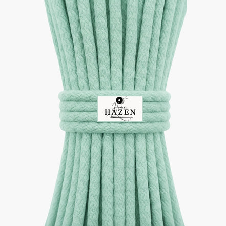 Mint Yeşili Renk 6-7 mm Pamuklu Kordon İp