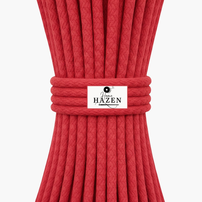 Kırmızı Renk 6-7 mm Pamuklu Kordon İp