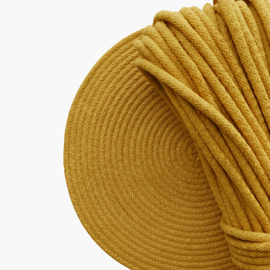 Hardal Sarı Renk 6-7 mm Pamuklu Kordon İp