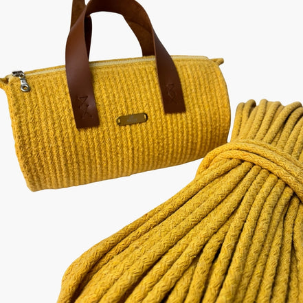 Hardal Sarı Renk 6-7 mm Pamuklu Kordon İp