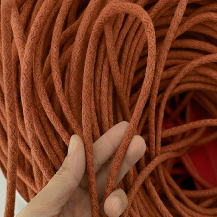 Taba Renk 6-7 mm Pamuklu Kordon İp