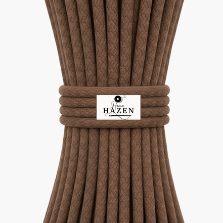 Kahverengi Renk 6-7 mm Pamuklu Kordon İp