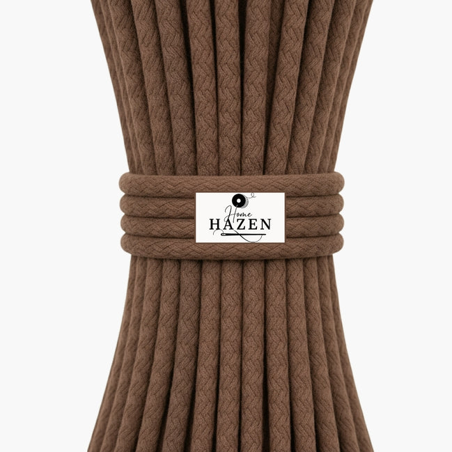 Kahverengi Renk 6-7 mm Pamuklu Kordon İp