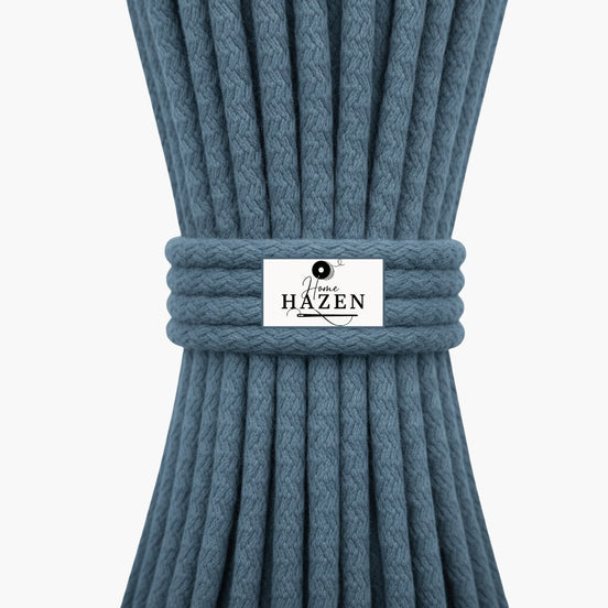 Indigo Renk 6-7 mm Pamuklu Kordon İp