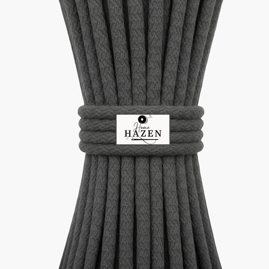 Füme Renk 6-7 mm Pamuklu Kordon İp