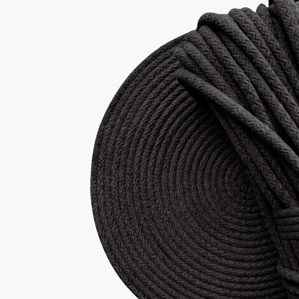 Siyah Renk 6-7 mm Pamuklu Kordon İp