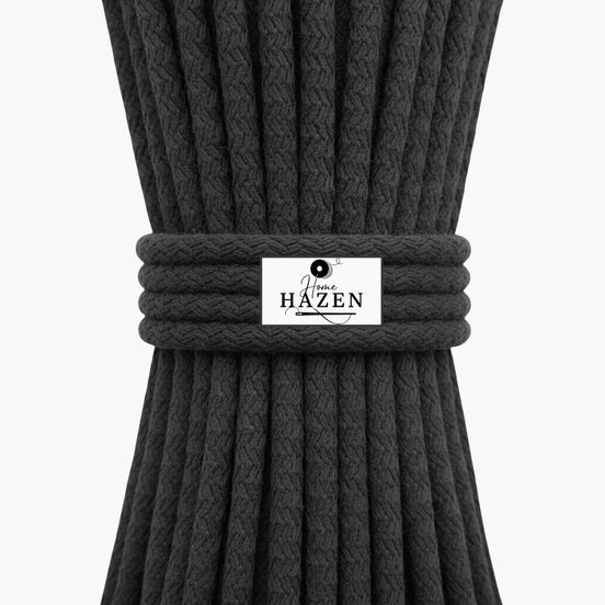 Siyah Renk 6-7 mm Pamuklu Kordon İp