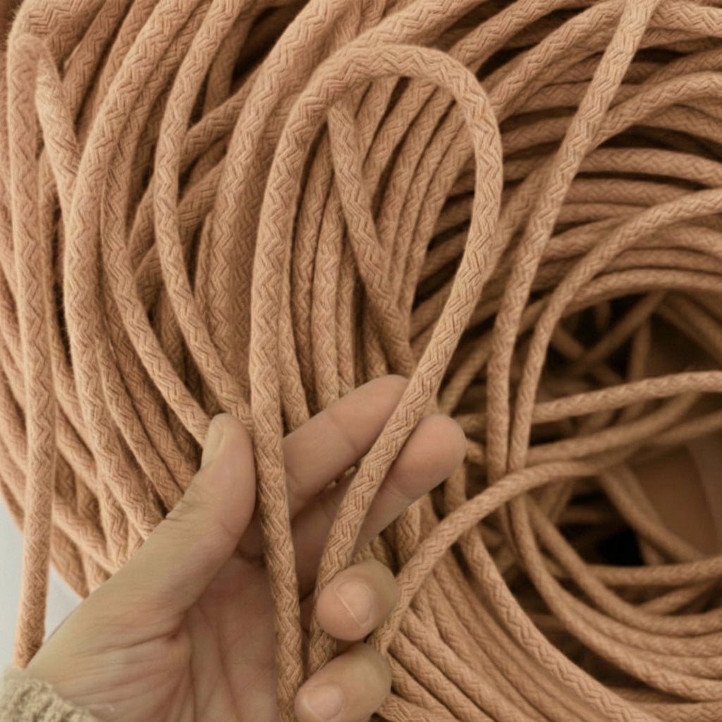 Nohut Bej Renk 6-7 mm Pamuklu Kordon İp