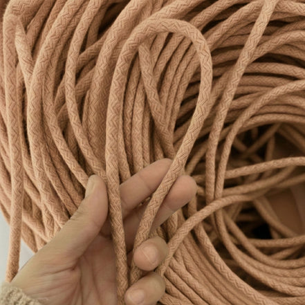 Nohut Bej Renk 6-7 mm Pamuklu Kordon İp