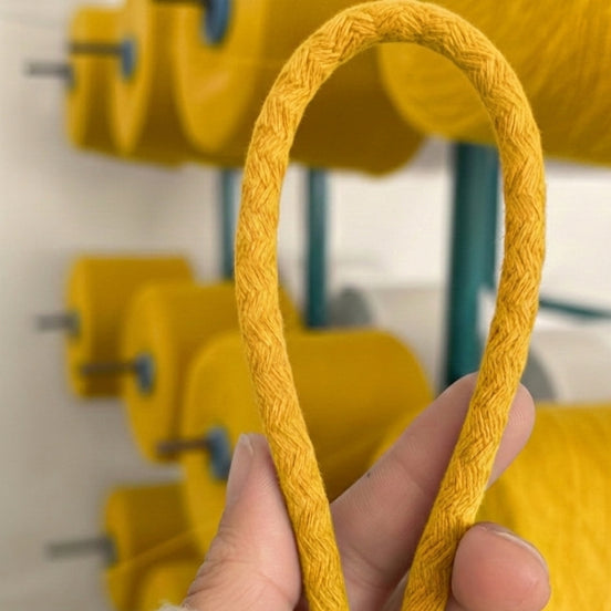 Sarı Renk 6-7 mm Pamuklu Kordon İp