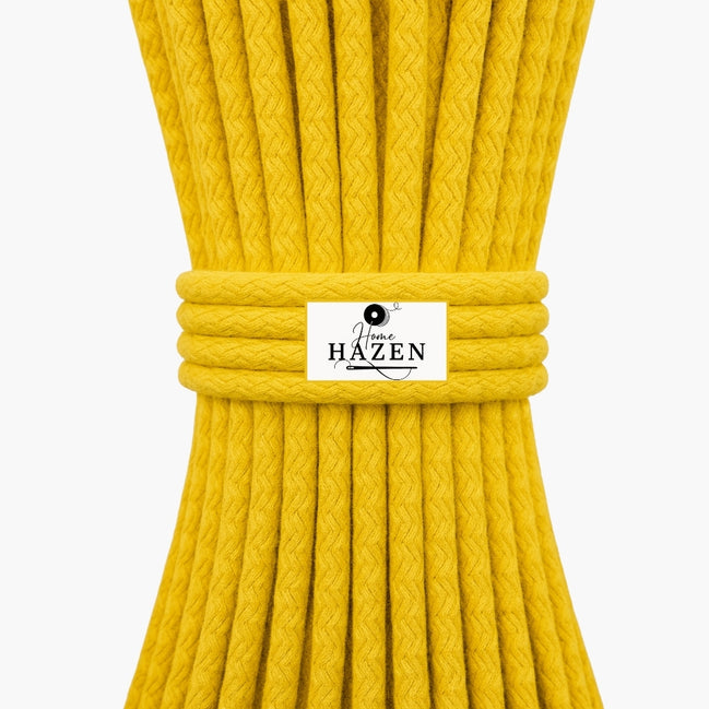 Sarı Renk 6-7 mm Pamuklu Kordon İp