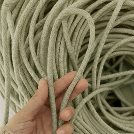 Fıstık Yeşili Renk 6-7 mm Pamuklu Kordon İp