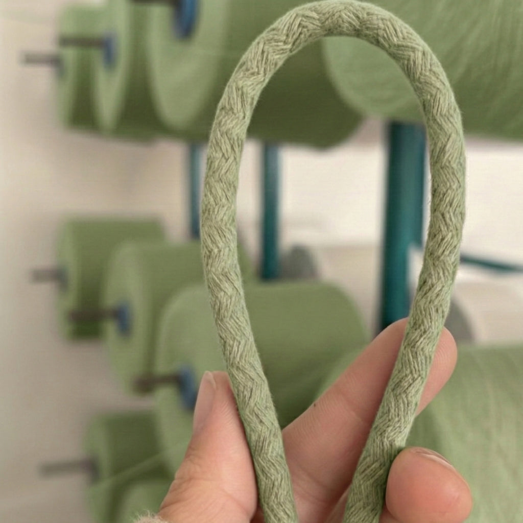 Fıstık Yeşili Renk 6-7 mm Pamuklu Kordon İp