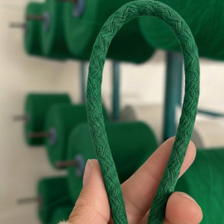 Çam Yeşili Renk 6-7 mm Pamuklu Kordon İp