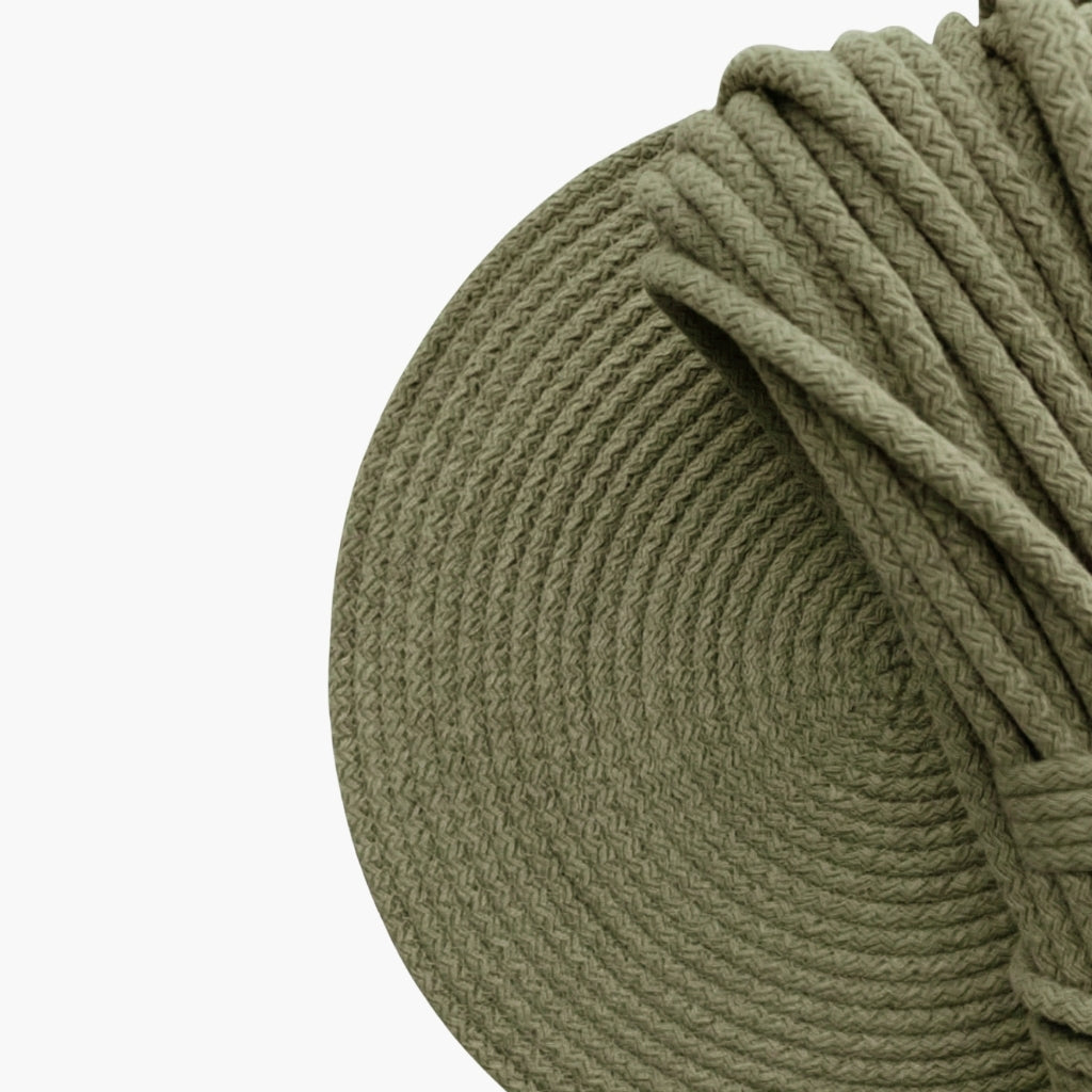 Haki Yeşili Renk 6-7 mm Pamuklu Kordon İp