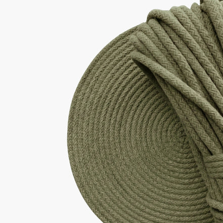 Haki Yeşili Renk 6-7 mm Pamuklu Kordon İp