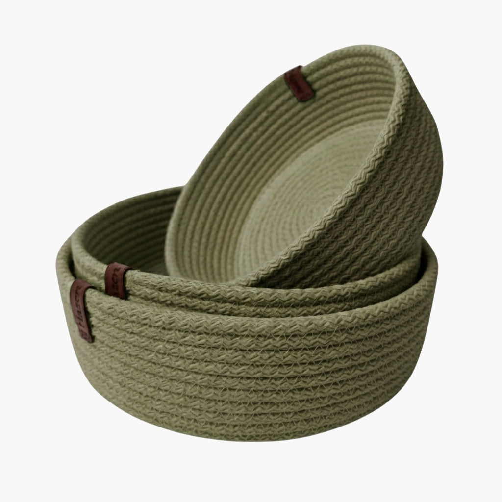 Haki Yeşili Renk 6-7 mm Pamuklu Kordon İp